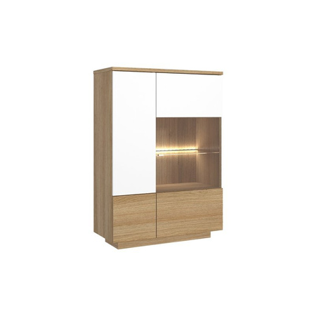 Barek Loft z półką szklaną i oświetleniem