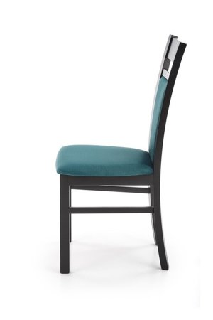 Drewniane krzesło z oparciem Gerard ciemnozielone