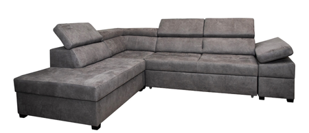 Duży narożnik Lord 300 x 230 cm na sprężynach falistych skóra naturalna