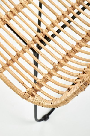 Fotel uszak rattan naturalny