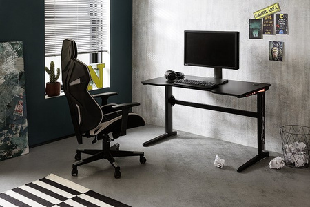 Gamingowe biurko Basic 2 z podświetleniem LED 
