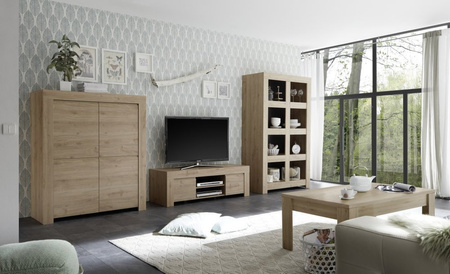 Komoda Firenze 138 cm trzydrzwiowa laminat dąb cadiz