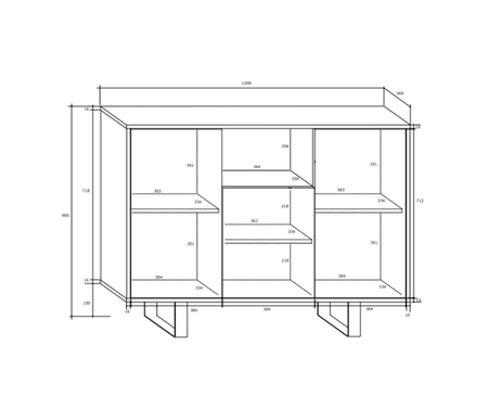 Komoda Queen 120 cm na metalowych nóżkach wysoki połysk