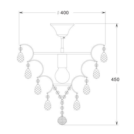 Lampa wewnętrzna sufitowa Fusion srebrna