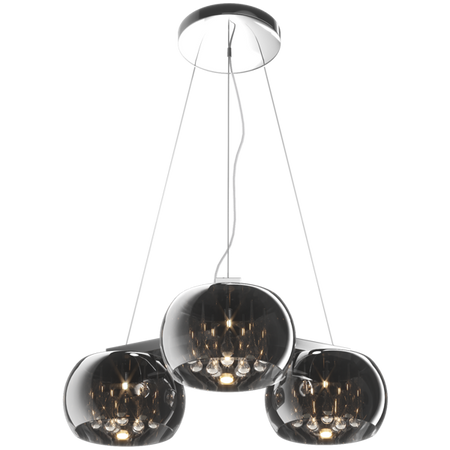 Lampa wewnętrzna wisząca Crystal srebrna