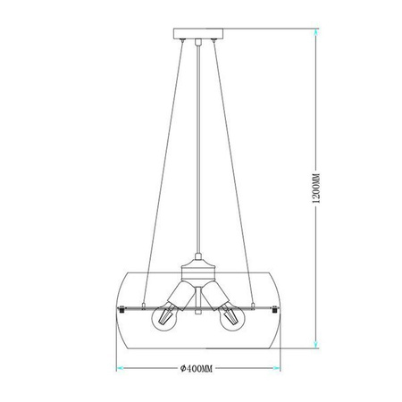 Lampa wewnętrzna wisząca Merano srebrna