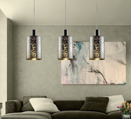 Lampa wisząca wewnętrzna Pioli chromowane srebro