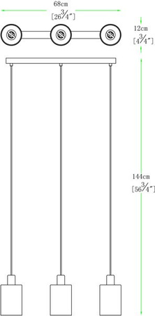 Lampa wisząca wewnętrzna Pioli chromowane srebro