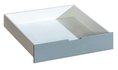 Łóżko piętrowe Kevin z dwiema szufladami w kolorze sosna biała + popiel