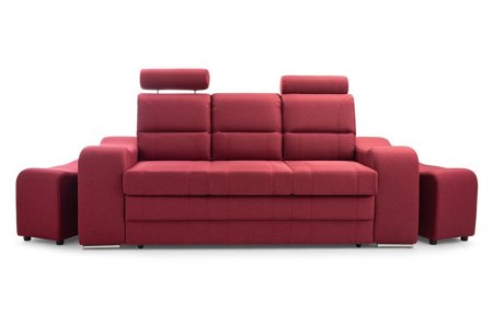 Sofa Wenus 205 cm z chowanymi pufami