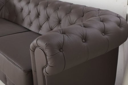 Zgrabna sofa skórzana CUBA 2 w skórze naturalnej standard